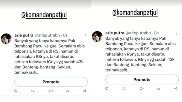 Bambang Pacul Dikabarkan Masuk Rumah Sakit