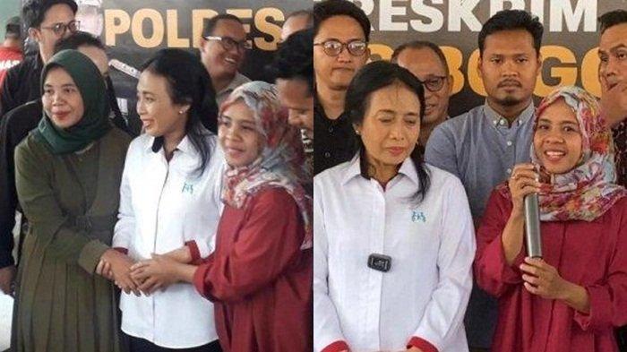 Bayi tertukar antara bayi ibu Siti dan Dian akhirnya resmi diserahkan di Mako Polres Bogor, Jumat (29/9/2023).