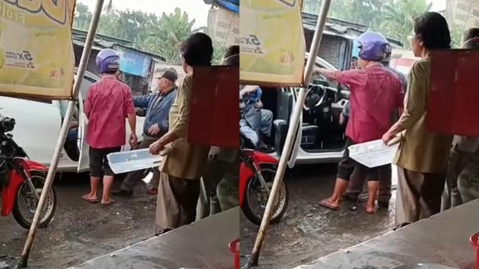 IBU GENDONG BAYI DIUSIR- Beredar sebuah video yang memperlihatkan aksi intimidasi sejumlah ojek pangkalan (opang) terhadap seorang ibu yang menggendong bayi diusir oknum opang