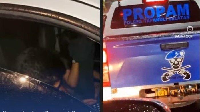 MOBIL POLISI TABRAK LARI- Beredar video mobil dinas polisi dari Profesi dan Pengamanan (Propam) Polres Tapanuli Selatan, Provinsi Sumatera Utara terlibat insiden tabrak lari