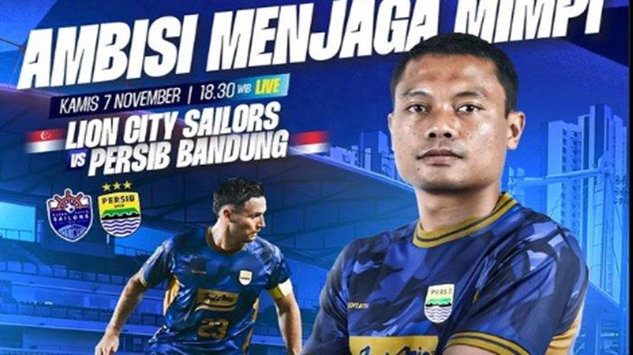 Berikut jadwal tayang acara TV pada Kamis (7/11/2024 ) Saksikan AFC Champions Liga 2 Lion City Sailors vs Persib Bandung Kamis 7 November pukul 18.30