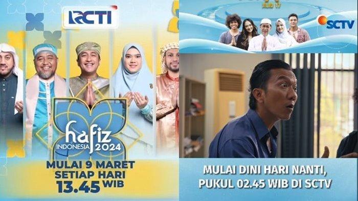 Berikut jadwal tayang acara TV pada Rabu (13/3/2024) di NET TV, SCTV, RCTI, Trans TV, Trans 7, dan Indosiar. Sinetron spesial Ramadhan, yakni PPT 17