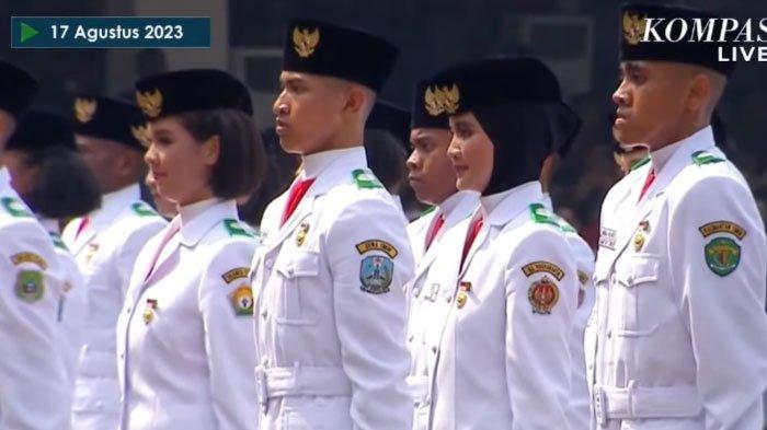 Bintang Wirasatya Paskibraka Sumsel Jadi Pasukan Pengibar Bendera HUT RI ke-78 Istana Negara