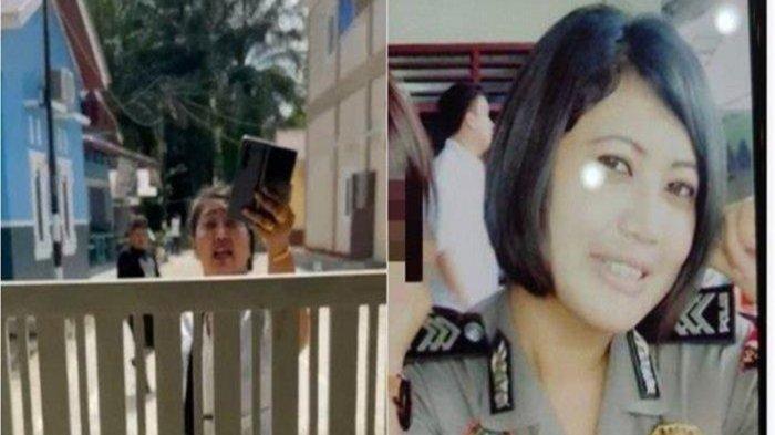 Bripka Lila Astriza yang bikin onar di rumah Jalan Tengku Hasim Utama, Kelurahan Bandar Utama, Kecamatan Tebingtinggi Kota, Medan, Sumatera Utara, Sabtu (14/12/2024).