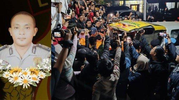 BRIPKA PETRUS SEMPAT UNGKAP PESAN KE ISTRI SEBELUM TEWAS - Bripka Petrus Apriyanto yang gugur dalam penggerebekan sabung ayam di Way Kanan sempat beri pesan haru ke istri.