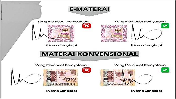 Cara membubuhkan e-meterai di Surat Lamaran PPPK 2024. Berikut posisi e-meterai dan meterai fisik untuk surat lamaran PPPK 2024.