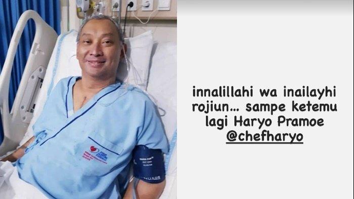 Chef Haryo Pramoe dikabarkan meninggal dunia, Kamis (21/12/2023)