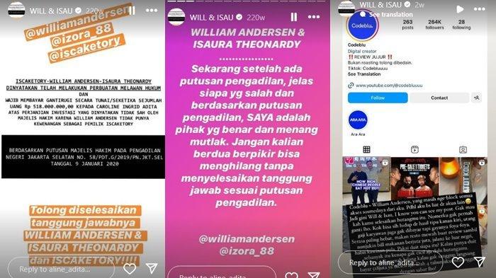 Codeblu disebut memiliki utang sebesar Rp 500 juta kepada Aline Adita buntut permasalahan kerja sama keduanya.