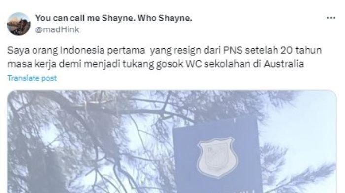 Curhat Husain Mantan PNS Pajak jadi tukang gosok WC sekolah Australia