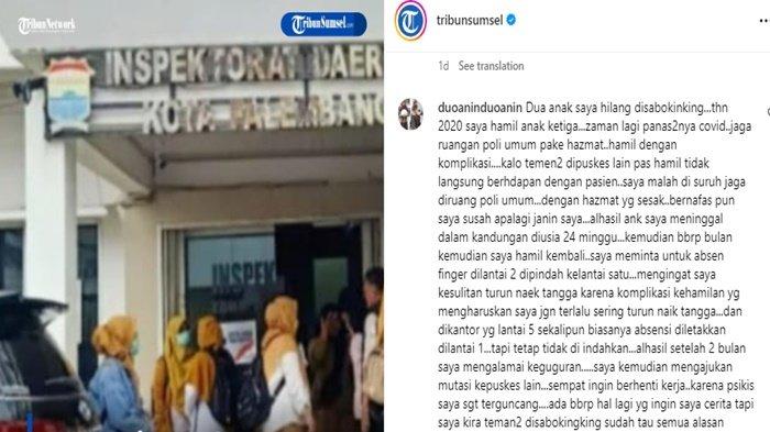 Curhat diduga pegawai Puskesmas Sabokingking Palembang yang mengaku 'kehilangan' 2 anak imbas kebijakan arogan atasannya.