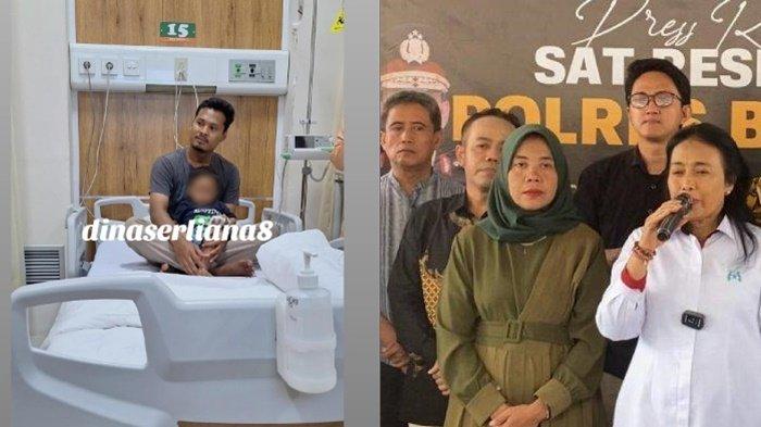 (kiri)Daanish bayi tertukar di Bogor dilarikan ke rumah sakit usai resmi dikembalikan, (kanan) Siti Mauliah saat Pihak Dian bantah sang bayi sakit karena rindu Siti Mauliah