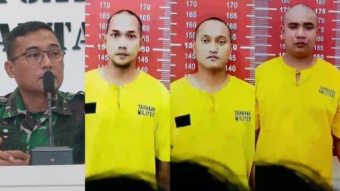 (kiri) Komandan Polisi Militer Kodam Jaya (Danpomdam Jaya) Kolonel CPM Irsyad Hamdie Bey Anwar memberikan keterangan terkait kasus penculikan hingga penganiayaan terhadap warga Aceh bernama Imam Masykur oleh tiga anggota TNI dan satu warga sipil di Kantor Pomdam Jaya/Jayakarta, Jakarta, Selasa (29/8/2023). Ternyata ada korban lain dalam kasus tersebut