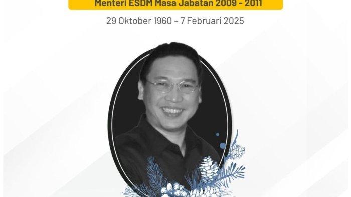 MENTERI ESDM ERA SBY MENINGGAL - Menteri Energi dan Sumber Daya Energi (ESDM) era Susilo Bambang Yudhoyono (SBY) Darwin Zahedy Saleh. Ia meninggal dunia di usia 64 tahun pada Jumat (7/2/2025).