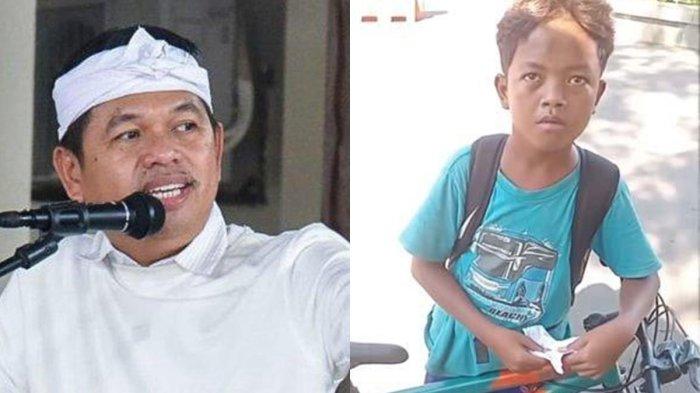 BOCAH FANS DEDI MULYADI: Tangkapan layar sosok bocah bernama Adnan yang nekat gowes sepeda lebih dari 200 kilometer demi bertemu Dedi Mulyadi. Adnan mengurai alasan memilukan di balik niatannya ingin ketemu Gubernur Jawa Barat. Foto disadur pada Senin (9/6/2025).
