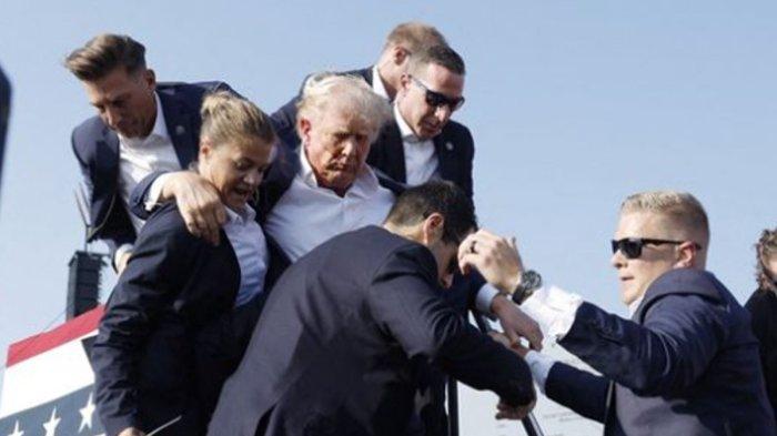 Detik Detik Donald Trump Ditembak Kampanye, Telinga Berdarah, Pelaku dan Penonton Dikabarkan Tewas