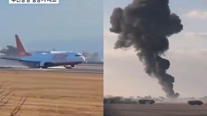 Pesawat Jeju Air alami kecelakaan jatuh di Bandara Internasional Musan di Kota Musan, Korea Selatan, pada Minggu (29/12/2024) pukul 09.07 waktu setempat.