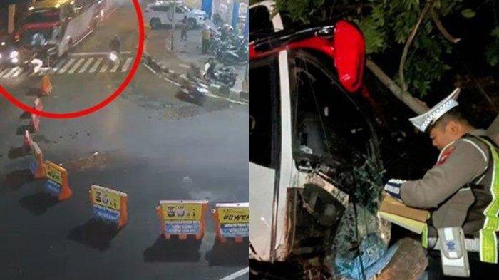 Detik-detik Bus Pariwisata Bawa Siswa SMK TI Global Badung Tabrak Pengendara di Depan Batos Kota Batu Malang, Rabu (8/1/2025)