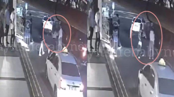 diduga rekaman CCTV saat Chandirika Chika menganiaya seorang mahasiswi di kawasan SCBD