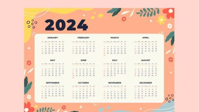 Download Kalender 2024 Lengkap dengan Tanggal Merah, Ada 27 Hari Libur Nasional dan Cuti Bersama