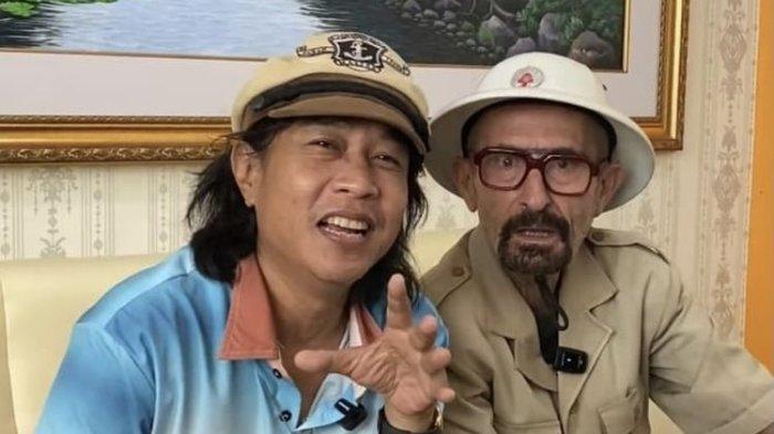 Pelawak Surabaya, Eko Londo (kanan) saat bersama sahabatnya, Cak Suro (kiri). Eko Londo dikabarkan koma usai alami kecelakaan motor