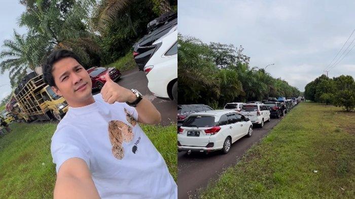 Fauzan Nasrul bagikan kondisi perjalanan macet parah di Betung, Sumsel.