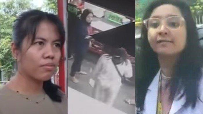 Fitra Samosir, pekerja di gerai makanan jadi korban penganiyaan oleh Fladiniyah Puluhulawa, dokter koas di Medan, Sumatera Utara, tubuhnya ditendang