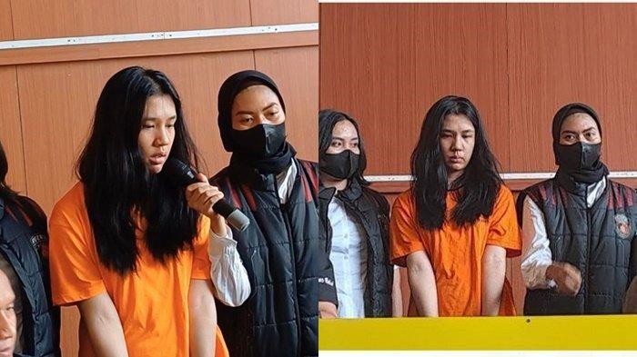 Ghisca Debora Aritonang, wanita yang viral diburu diduga penipuan tiket konser Coldplay akhirnya ditangkap. Tampang menunduk kenakan baju oranye