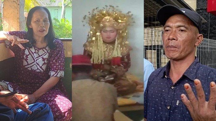 Cik Imah (kiri) ibu kandung Vera (tengah) pengantin hilang di Sumsel, kini mengaku menyesal menikahkan anaknya dengan Sutanto (kanan) juragan bebek asal Kabupaten OKU Timur, Sumsel.
