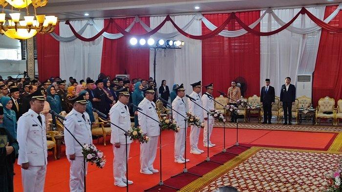 Herman Deru Resmi Lantik 7 Kepala Daerah Di Sumsel, Ada Ratu Dewa Hingga Hani Syopiar Rustam
