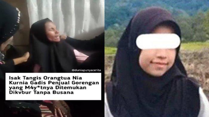 Ibu Nia Kurnia Sari Menangis Tahu Anak Perempuan Hilang Ditemukan Tewas Terkubur Tanpa Busana di Padang Pariaman