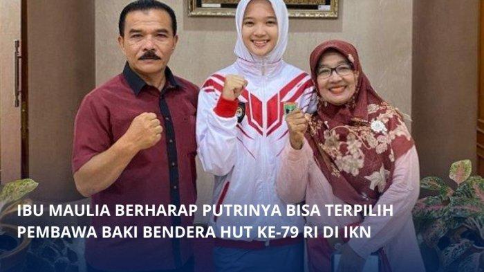 Ibunda Maulia Permata Putri menanggapi soal kabar putrinya menjadi pembawa baki bendera merah putih pelaksanaan HUT RI ke 79 di IKN.