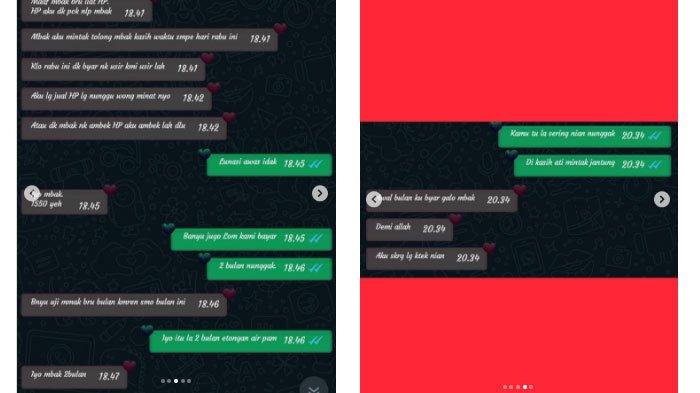 Isi chat anak kos di Palembang kabur setelah nunggak 3 bulan