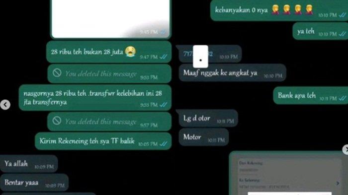 Isi chat penjual nasi goreng dengan pembeli viral di TF Rp28 juta.