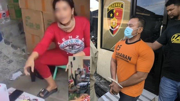 ISTRI TERSANGKA ANIAYA KURIR- (kiri) Istri Zainal Arifin (46), ASN) guru TK di Pamekasan, Jawa Timur terancam ikut diperiksa polisi setelah suaminya (kanan) ditetapkan sebagai tersangka dalam kasus penganiayaan terhadap kurir JNT, Irwan Siskiyanto (27).