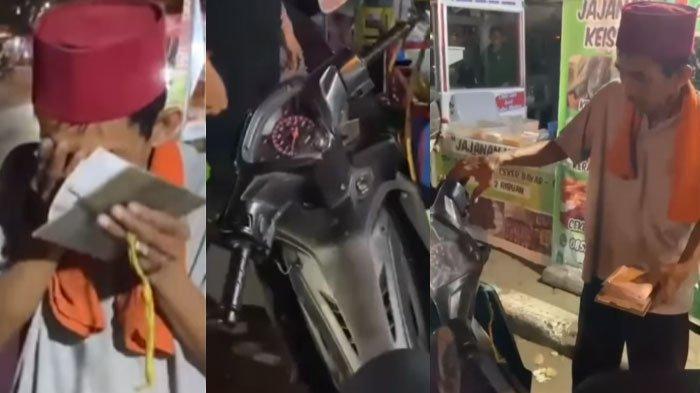 Kabar Terkini Pak Umar Penjual Kerak Telor di Palembang Usai Viral Diejek Orang, Haru Diberi Motor