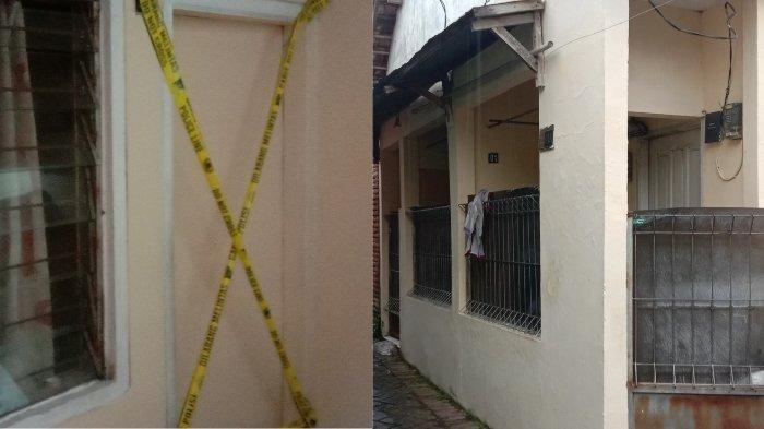 Kamar kos yang ditinggali terduga pelaku pembunuhan dan mutilasi berinisial AR yang berada di Jalan Sawojajar Gang 13 A No 12 RT 1 RW 3 Kecamatan Kedungkandang Kota Malang terpasang garis polisi, Jumat (5/1/2024).