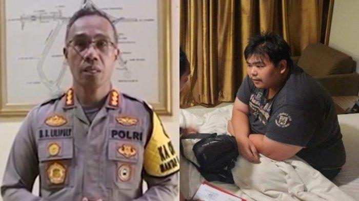 (kiri) Kapolres Metro Jakarta Timur, Kombes Pol Nicolas Ary Lilipaly menegaskan George Sugama Halim tidak kebal hukum, seperti diucapkannya kepada korban. (kanan) George Sugama Halim ditangkap di hotel, Sukabumi