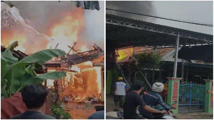 kebakaran melanda dua rumah kayu dan satu rumah terdampak di Jalan Kadir Tkr Lorong Family RT 13 dan RT 19 Kelurahan 36 Ilir Kecamatan Gandus, pagi ini, Selasa, (30/1/2024).