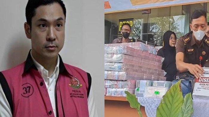 Harvey Moeis. Kejaksaan Agung (Kejagung) memperlihatkan tumpukan uang miliaran Rupiah hingga deretan mobil mewah saat melimpahkan Harvey Moeis saumi Sandra Dewi