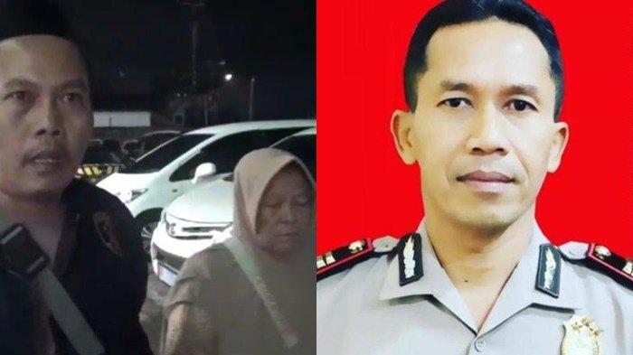 DUKA KELUARGA KAPOLSEK. (Kiri) Potret Kapolsek Iptu Lusiyanto semasa hidup. (kanan) Keluarga Iptu Lusiyanto Kapolsek Negara Batin, Way Kanan, minta agar pelaku penembakan hingga meninggal diproses hukum usai gugur saat penggerebekan