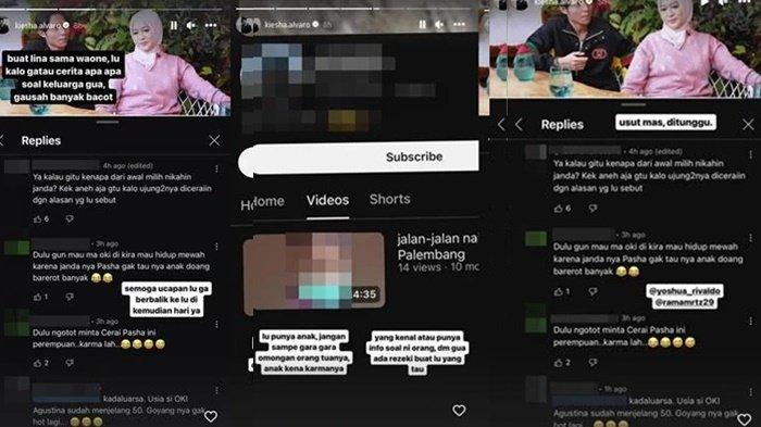 Kiesha Alvaro meluapkan kemarahannya usai mendapati komentar miring yang diduga menghina ibunya, Okie Agustina setelah bercerai dengan Gunawan Dwi Cahyo.