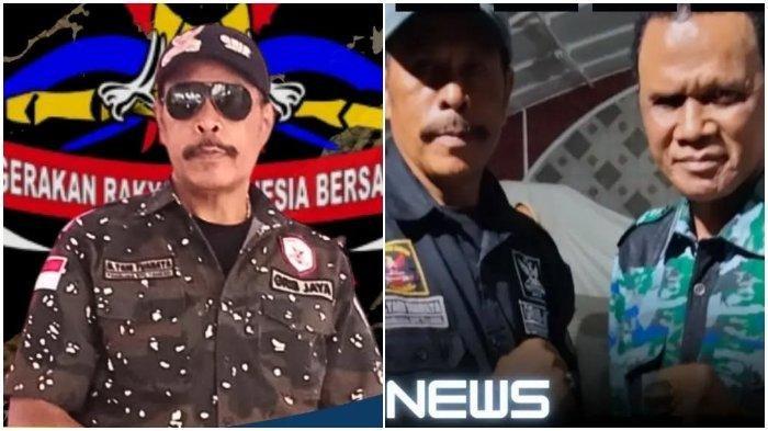 PENDUDUKAN LAHAN BMKG - (Kiri) M Yani Tuanaya, Ketua GRIB Jaya Tangerang Selatan (Tangsel), yang ditangkap polisi buntut pendudukan lahan milik BMKG, pada Sabtu (24/5/2025) sore dan (Kanan) Foto M Yani Tuanaya dengan Rosario de Marshall atau Hercules, pendiri ormas GRIB Jaya.