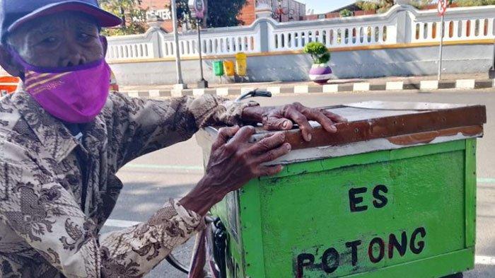 Kisah Pilu Samsuri Kakek 76 Tahun Jualan Es Potong Naik Sepeda Ontel, Sering Kabur Dikejar Satpol PP
