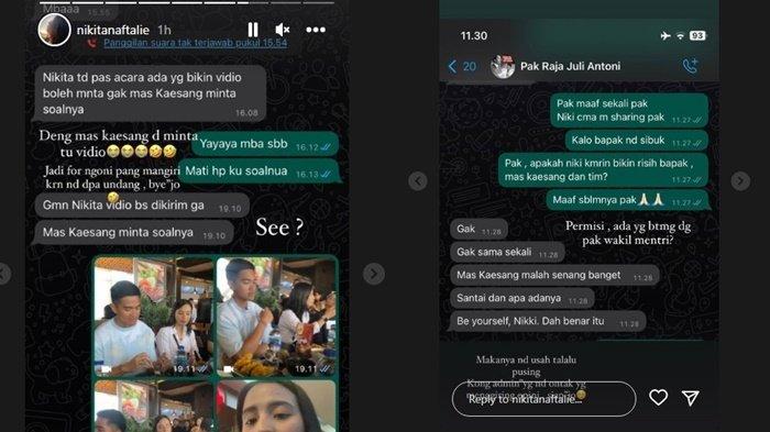 Klarifikasi Nikita Naftali, wanita diduga Selebgram dinilai bertingkah tidak sopan saat duduk di sebelah Ketua Umum PSI, Kaesang Pangarep.