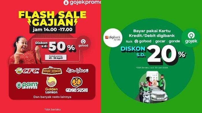 Kode promo Gojek terbaru hari ini 26 April 2024 dapatkan diskon besar-besaran hingga cashback GoFood.