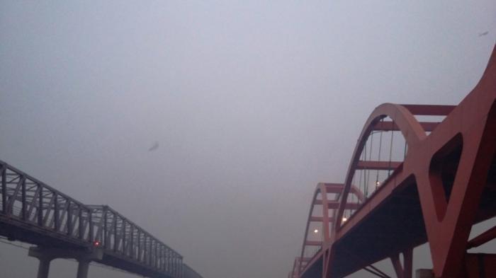 Kabut asap mengakibatkan kualitas udara Palembang masuk dalam kategori sangat tidak sehat, Selasa (26/9/2023).