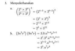 Kunci Jawaban Matematika Kelas 10 Halaman 8,9 Latihan 1.1 Eksponen dan Logarima soal 3a