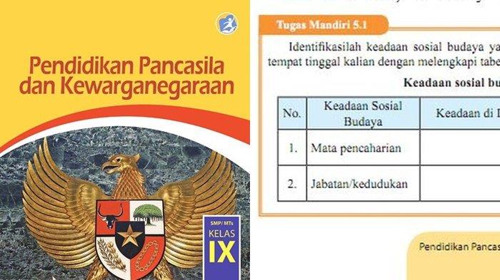 Kunci Jawaban PKN Kelas 9 Halaman 123 Semester 2 Tugas Mandiri 5.1: Keadaan Sosial Budaya