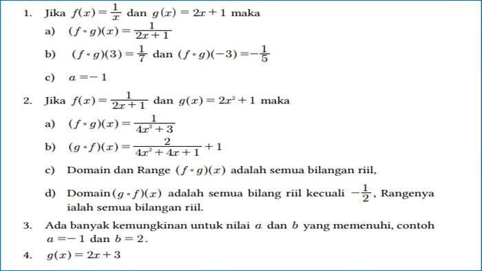 Kunci Jawaban nomor 1, 2, 3, 4 Matematika Kelas 11 SMA Halaman 30 Kurikulum Merdeka, Latihan 1.4.