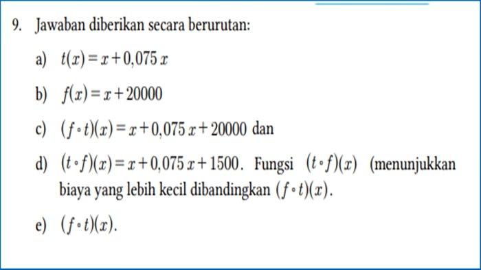 Kunci jawaban nomor 9 Matematika Kelas 11 SMA Halaman 30 Kurikulum Merdeka, Latihan 1.4.